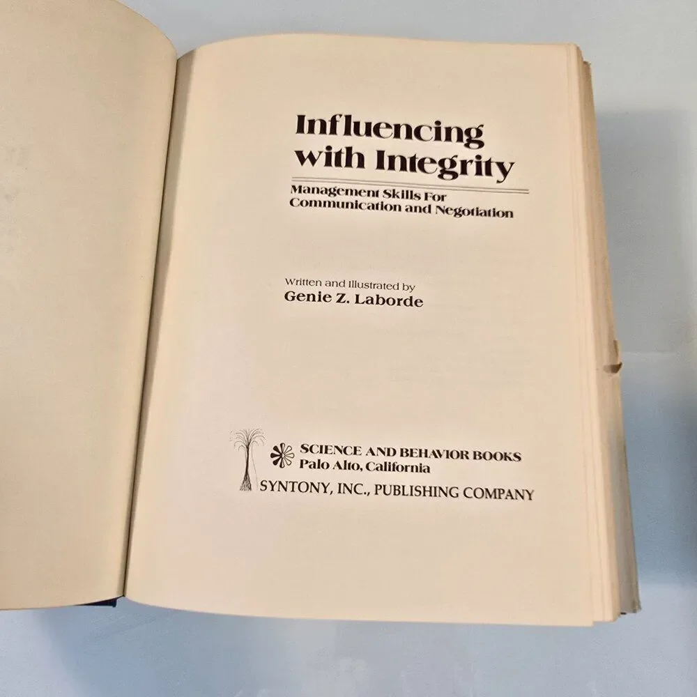 Influencing with Integrity : Management Skills By Genie Z. Laborde 1984 HC